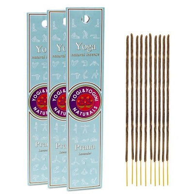 Yogi & Yogini Räucherstäbchen Prana | Basisduftnote Lavendel, 3 Päckchen - Dianas Klosterlädchen