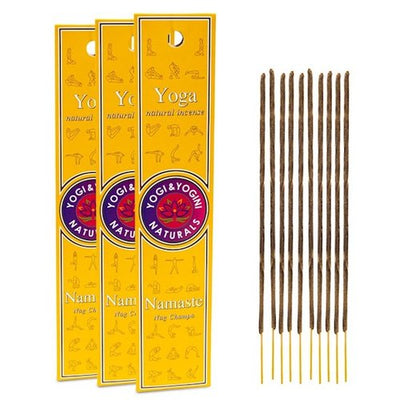 Yogi & Yogini Räucherstäbchen Yoga Namaste | Nag Champa 3 Päckchen - Dianas Klosterlädchen