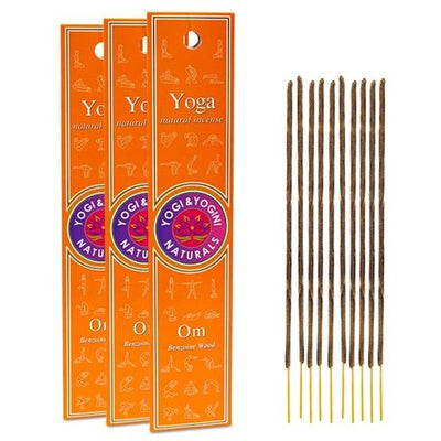 Yogi & Yogini Räucherstäbchen Yoga OM | Basisduftnote Benzoe 3 Päckchen - Dianas Klosterlädchen