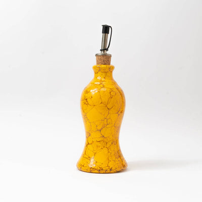ZIMTGELB Keramik-Ölflasche - Dianas Klosterlädchen